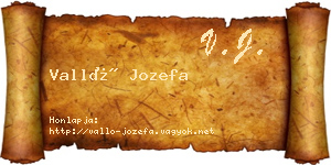 Valló Jozefa névjegykártya